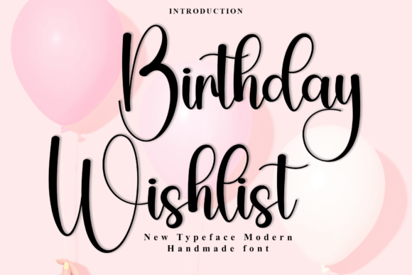 Birthday Wishlist Font for Handmade Creators