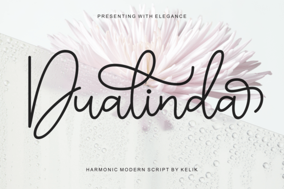 Dualinda: A Script Font with Grace and Refinement