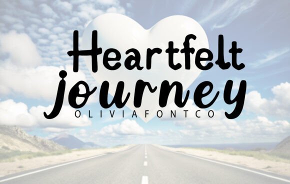 Heartfelt Journey: A Font That Speaks with Grace