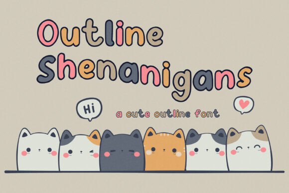 Outline Shenanigans: A Playful Script Font for Editorial Design