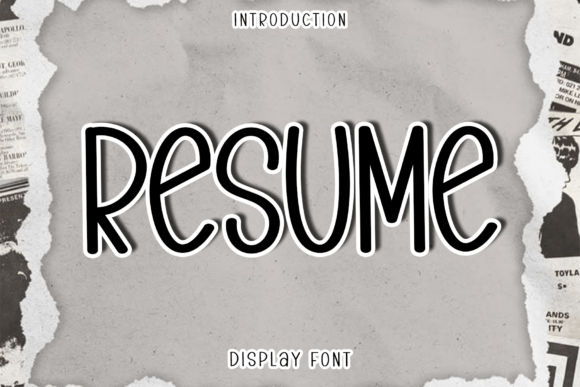 Resume: A Font for Editorial Elegance