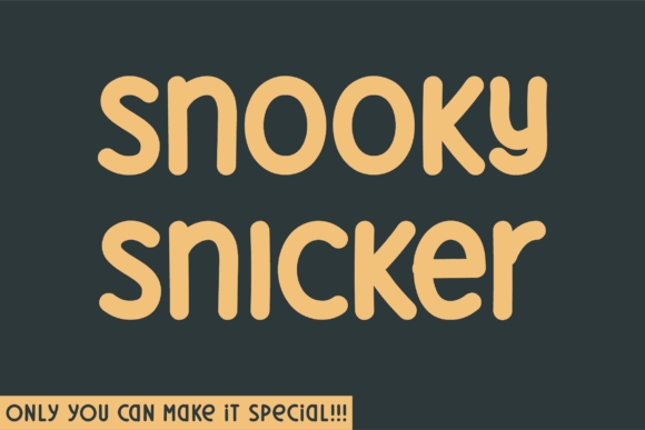 Snooky Snicker: A Font That Breathes Life Into Your Creations