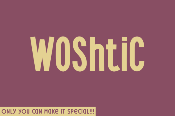 Woshtic: A Handwritten Font for Editorial Design